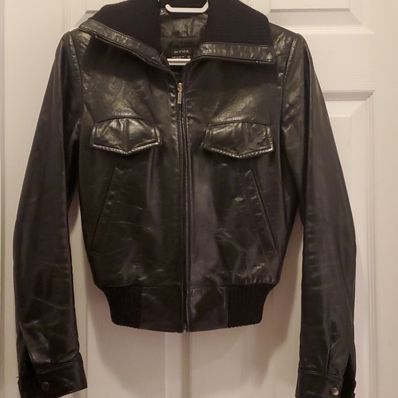 Leather bomber jacket size extra small - Picture 1 of 6